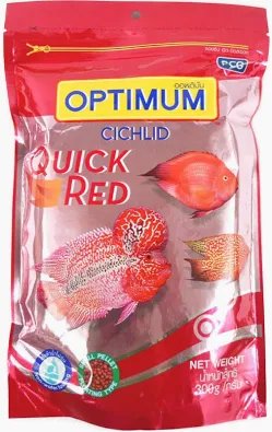 pcg Optimum Cichlid Quick Red Small Pellet Fish Food ,300G 0.3 kg Dry Young Fish Food